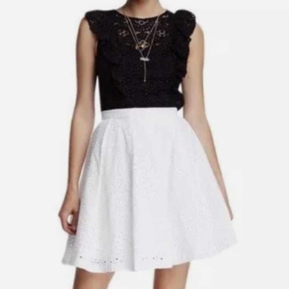 Trina Turk Marion Skirt in pure white